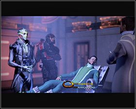 Potrzebne informacje w najprostszy sposób możesz wydobyć od Eliasa dzięki specjalnym akcjom renegata (pierwszy screen) - Mass Effect 2: Thane, Grzechy ojca - opis przejścia, solucja - Mass Effect 2 - poradnik do gry