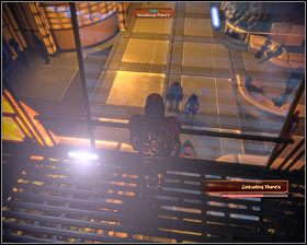 Będziesz teraz musiał śledzić swój cel, korzystając z górnych balkoników - Mass Effect 2: Thane, Grzechy ojca - opis przejścia, solucja - Mass Effect 2 - poradnik do gry