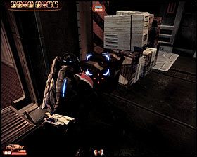 Gra wyświetli tu krótką cut-scenkę z udziałem Harkina , po czym przystąpisz do walki z niewielką grupką żołnierzy Błękitnych Słońc - Mass Effect 2: Garrus, Oko za oko - opis przejścia, solucja - Mass Effect 2 - poradnik do gry