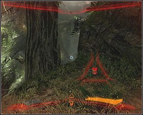 Po pierwszym spotkaniu z żołnierzami sprawdź półkę skalną po lewej stronie wąwozu - Jungle | Trofea w Aliens vs Predator - Aliens vs Predator - poradnik do gry