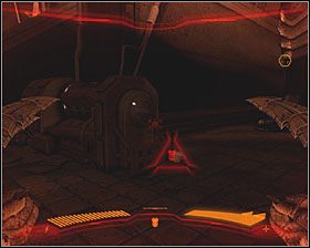 Zanim udasz się na schody prowadzące do piramidy, weź trofeum, które leży po prawej stronie, tuż obok komputera i kolejnego pomnika Predatora - Pyramid | Trofea w Aliens vs Predator - Aliens vs Predator - poradnik do gry