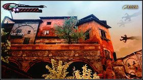 Jak zejdziemy w dół, zostaniemy zaatakowani przez grupkę aniołów - Chapter II: Vigrid, City of Deja Vu | Opis przejścia Bayonetta - Bayonetta - poradnik do gry