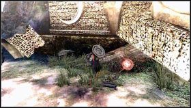 Po pociągnięciu za dźwignię [1] podnosimy klepsydrę [2] - Chapter III: The Burning Ground (2) | Opis przejścia Bayonetta - Bayonetta - poradnik do gry