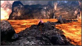 Przebiegamy przez naprawiony most [1] i walczymy z grupką aniołów - Chapter III: The Burning Ground (2) | Opis przejścia Bayonetta - Bayonetta - poradnik do gry