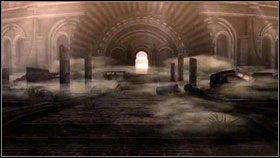 Na górze skręcamy w lewo, a tam za skałą czeka następny Broken Witch Heart w Witch Tombie [2] - Chapter III: The Burning Ground (2) | Opis przejścia Bayonetta - Bayonetta - poradnik do gry