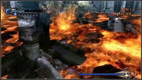 Po jakimś czasie, boss zacznie tworzyć gejzery lawy [1] - Chapter IV: The Cardinal Virtue of Fortitude | Opis przejścia Bayonetta - Bayonetta - poradnik do gry