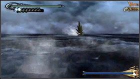 Używając kawałka samolotu dopływamy do pierwszej nogi [1] - Chapter XIII: The Cardinal Virtue of Prudance | Opis przejścia Bayonetta - Bayonetta - poradnik do gry