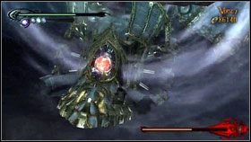 Musimy jak najszybciej dopłynąć do przeciwnika, omijając tworzone przez niego lasery [1] i nadlatujące przedmioty - Chapter XIII: The Cardinal Virtue of Prudance | Opis przejścia Bayonetta - Bayonetta - poradnik do gry