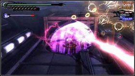 Jak tylko pojawią się anioły, kładziemy dziewczynkę na ziemi [1] i chronimy ją przed atakami przeciwników [2] - Chapter XII: The Broken Sky | Opis przejścia Bayonetta - Bayonetta - poradnik do gry