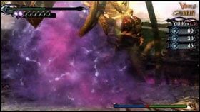 Podobnie jak w pojedynku z Golemem , cały czas staramy się stać blisko przeciwnika i atakować czerwony kamień [1] - Chapter XI: The Cardinal Virtue of Justice | Opis przejścia Bayonetta - Bayonetta - poradnik do gry