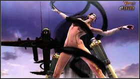 Po udanym zablokowaniu uderzenia, boss znowu zostanie ogłuszony - Chapter XI: The Cardinal Virtue of Justice | Opis przejścia Bayonetta - Bayonetta - poradnik do gry