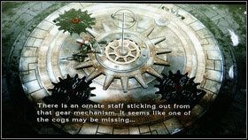 Po kilku krokach dojdziemy do zepsutego mechanizmu [1] - Chapter IX: Paradiso A Remembrance of Time (1) | Opis przejścia Bayonetta - Bayonetta - poradnik do gry