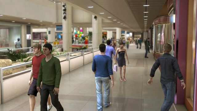 Najpierw udaj się do klauna i baloników, nie masz potrzeby zaglądania do sklepów, ani teraz ani później - Centrum handlowe (The Mall) | Opis przejścia Heavy Rain - Heavy Rain - poradnik do gry