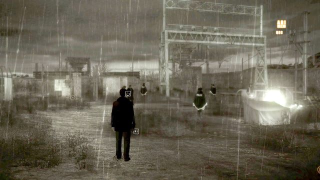 ...którego znajdziesz przy namiocie, w czarnym płaszczu - Miejsce zbrodni (Crime Scene) | Opis przejścia Heavy Rain - Heavy Rain - poradnik do gry