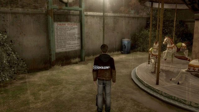 Po powrocie na plac zabaw nikogo nie zastaniesz, jedynie pusty plecak przy karuzeli - Gdzie jest Shaun? (Wheres Shaun?) | Opis przejścia Heavy Rain - Heavy Rain - poradnik do gry
