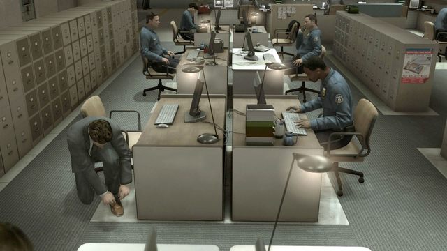 Kluczyk leży na biurku przy którym nikt nie siedzi - Aresztowanie (Under Arrest) | Opis przejścia Heavy Rain - Heavy Rain - poradnik do gry