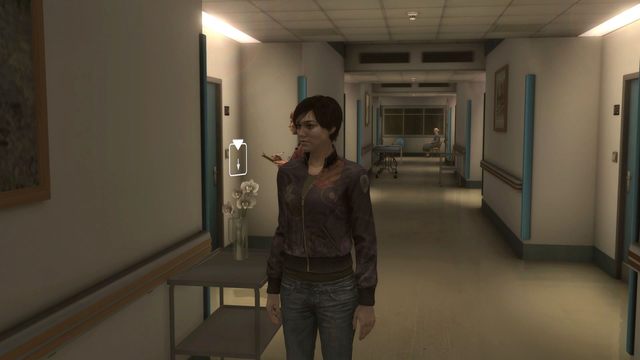 Zabierz kwiatek z korytarza - możesz to zrobić dopiero po wstępnych pogawędkach z Ann - Ann Sheppard | Opis przejścia Heavy Rain - Heavy Rain - poradnik do gry