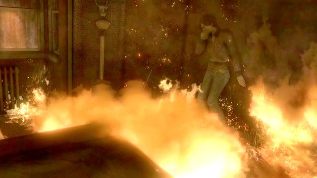 Idź koło płomieni, możesz zająć się ogniem, co opóźni twoją ucieczkę - U zabójcy (Killers Place) | Opis przejścia Heavy Rain - Heavy Rain - poradnik do gry