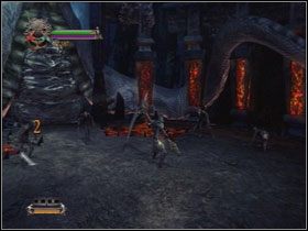 W momencie, w którym Minos złapie się za twarz szybko doskocz do niego i potraktuj jego podbrzusze serią ciosów - Opis przejścia - Limbo (2) | Kompletny opis przejścia Dantes Inferno - Dantes Inferno - poradnik do gry