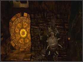 Gdy znajdziesz się w pobliżu złotej tarczy zejdź w dół - Opis przejścia - Greed (5) | Kompletny opis przejścia Dantes Inferno - Dantes Inferno - poradnik do gry