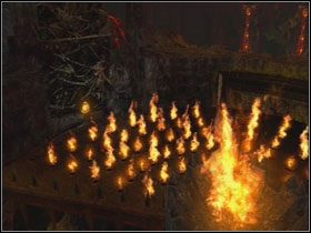 Po opuszczeniu się podestu z dźwignią wejdź po ścianie do góry - Opis przejścia - Anger (2) | Kompletny opis przejścia Dantes Inferno - Dantes Inferno - poradnik do gry