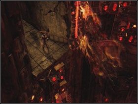 Gdy platforma podjedzie do góry zauważysz komnatę po lewej stronie - Opis przejścia - Heresy (3) | Kompletny opis przejścia Dantes Inferno - Dantes Inferno - poradnik do gry