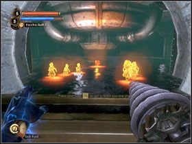 22 - Zanim staniemy przy szybie, rozstawiamy w głównej hali pułapki, mini turrety i co tylko mamy pod ręką, za chwilę bowiem czeka nas ostateczna potyczka z masą niemiłych delikwentów - Inner Persephone (2) | Opis przejścia BioShock 2 - BioShock 2 - poradnik do gry