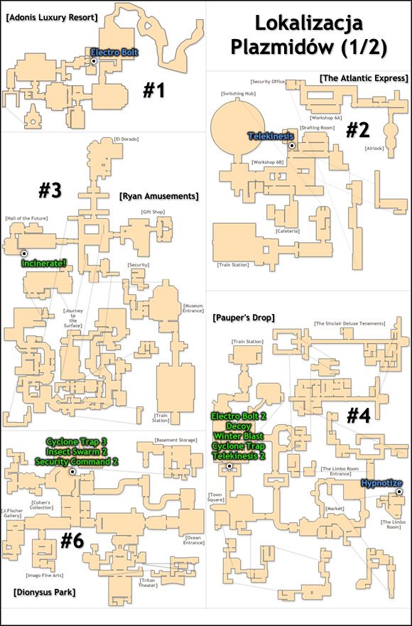 1 - Plazmidy - mapki | Porady do BioShock 2 - BioShock 2 - poradnik do gry