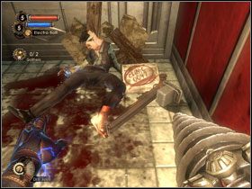 Drugi z napotkanych dzienników skieruje nad do kawiarni na dachu której widzieliśmy turret - Paupers Drop | Opis przejścia BioShock 2 - BioShock 2 - poradnik do gry