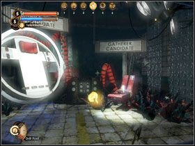 16 - Uważamy na turret ukryty pod schodami - Fontaine Futuristics | Opis przejścia BioShock 2 - BioShock 2 - poradnik do gry