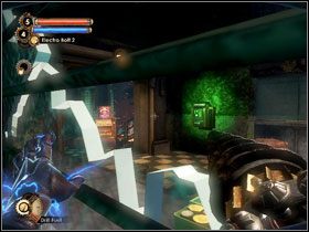 17 - Podnosimy taśmę z nagraniem, leżącą koło szybu wentylacyjnego Siostrzyczek - Fontaine Futuristics | Opis przejścia BioShock 2 - BioShock 2 - poradnik do gry