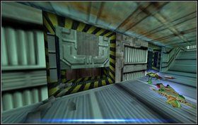 Otwieramy którekolwiek drzwi koło działek (niszcząc panel) - Episode IV - Gateway - Obcy - Aliens vs Predator Classic 2000 - poradnik do gry