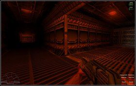 Po zabiciu potwora biegniemy do kolejnego okrągłego pomieszczenia i wjeżdżamy windą - Episode I - Derelict - Marines - Aliens vs Predator Classic 2000 - poradnik do gry