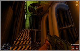 Na końcu pojazdu, w którym się znajdujemy jest pistolet - Episode III - Invasion - Marines - Aliens vs Predator Classic 2000 - poradnik do gry