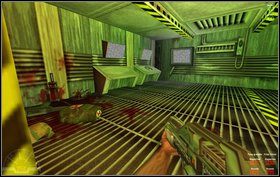 Za drzwiami skręcamy w lewo w następne i od razu udajemy się w prawo - Episode III - Invasion - Marines - Aliens vs Predator Classic 2000 - poradnik do gry