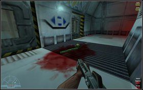 Za drugimi drzwiami skręcamy w lewo i otwieramy drzwi do lewej windy - zlatujemy na dół szybem - Bonus IV - Gateway - Marines - Aliens vs Predator Classic 2000 - poradnik do gry