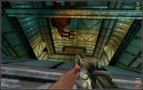 Po ubiciu robota wracamy do wind, gdzie znaleźliśmy SADARa i zlatujemy lewym szybem na dół - Bonus IV - Gateway - Marines - Aliens vs Predator Classic 2000 - poradnik do gry