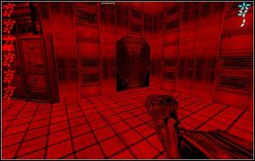 Gdy ją rozwalimy ładujemy działko i strzelamy mocniejszym uderzeniem w Predaliena - Episode III - Vaults - Predator - Aliens vs Predator Classic 2000 - poradnik do gry