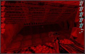 Podążamy w górę charakterystycznym szybem (po drodze miniemy duże pomieszczenie z przejściem zablokowanym przez ogień) - Bonus III - Temple - Predator - Aliens vs Predator Classic 2000 - poradnik do gry