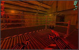 Za kolejnymi drzwiami zeskakujemy w dół i dostajemy się do hangaru - Bonus V - Tyrargo - Predator - Aliens vs Predator Classic 2000 - poradnik do gry