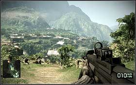 Wśród pokonanych obrońców posterunku powinieneś znaleźć AEK-971R - W górę rzeki (2) | Opis przejścia Battlefield Bad Company 2 - Battlefield: Bad Company 2 - poradnik do gry