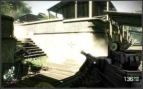 Po zabitych obok mostkach wrogach powinien pozostać karabin T88R RKM - W górę rzeki (2) | Opis przejścia Battlefield Bad Company 2 - Battlefield: Bad Company 2 - poradnik do gry