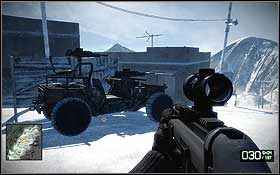 Niedaleko samochodu znajdziesz zasobnik z karabinkiem SCAR-LS - Rozdarcie nieba | Opis przejścia Battlefield Bad Company 2 - Battlefield: Bad Company 2 - poradnik do gry