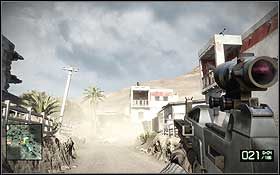 Wychyl się nieco, a na wprost zobaczysz trzeciego - Sangre Del Toro (1) | Opis przejścia Battlefield Bad Company 2 - Battlefield: Bad Company 2 - poradnik do gry