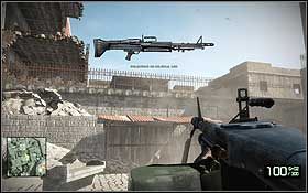 M60 - Karabin leży w fontannie, w miejscu desantu ze śmigłowców na drodze do stacji bazowej Bravo - Kolekcja broni | Sekrety Battlefield Bad Company 2 - Battlefield: Bad Company 2 - poradnik do gry