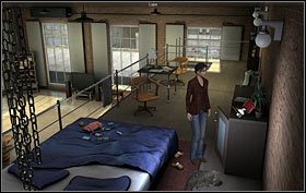 Wróć do pokoju i po schodkach wdrap się na antresolę, gdzie mieści się sypialnia Nicole - Mieszkanie Nicole - Jersey City - Opis przejścia - 19.10.2009 - Art of Murder: Karty Przeznaczenia - poradnik do gry