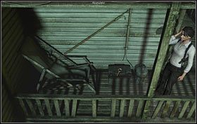 Zejdź po schodkach i przejdź w lewą część pomostu, a stamtąd do łodzi - Chatka na bagnach - Luizjana (cz. 1) - Opis przejścia - 22.10.2009 - Art of Murder: Karty Przeznaczenia - poradnik do gry