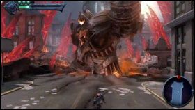 Do pokonania demona wykorzystujemy leżące w okolicy samochody - Ulice miasta | Opis przejścia Darksiders - Darksiders - poradnik do gry