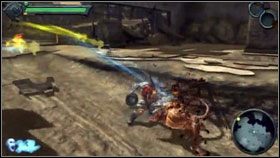 Po rozpoczęciu etapu [1] biegniemy prosto aż napotkamy grupkę demonów [2] - Scalding Gallow | Opis przejścia Darksiders - Darksiders - poradnik do gry