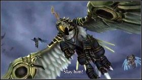 Po krótkiej cut-scence [1] lądujemy na grzbiecie anielskiego gryfa [2] - Broken Stair | Opis przejścia Darksiders - Darksiders - poradnik do gry